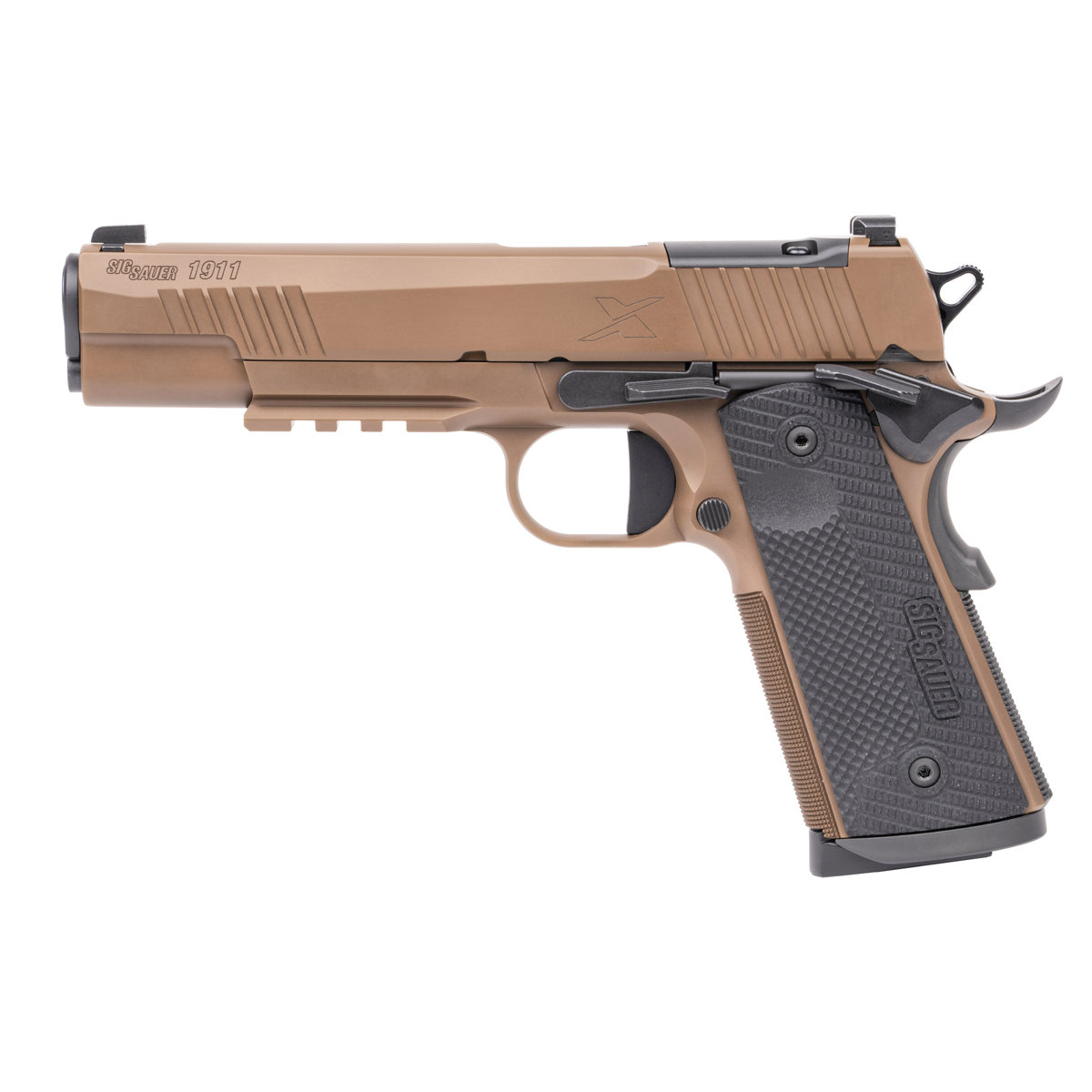 SIG SAUER 1911 X-Series Full Size Handgun .45 ACP (5"), Optic Ready, Coyote Tan PVD