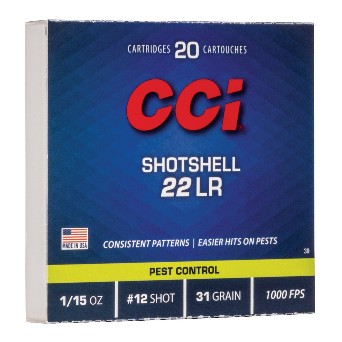 CCI .22 LR Shotshell #12 Shot (31 Grain)